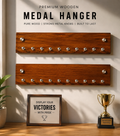 Plain wooden medal hanger with polish finish 18x4 inch Pakistan