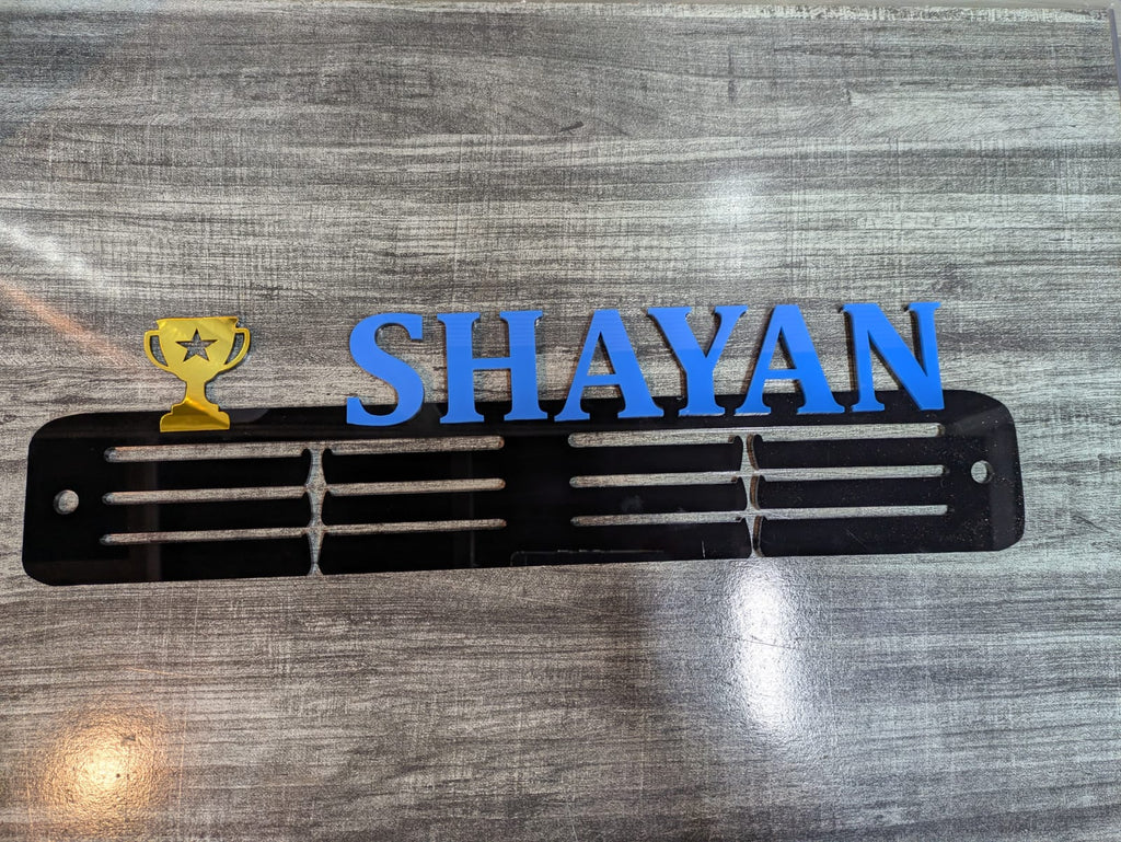 Acrylic medal hanger product photo The Mini Squad