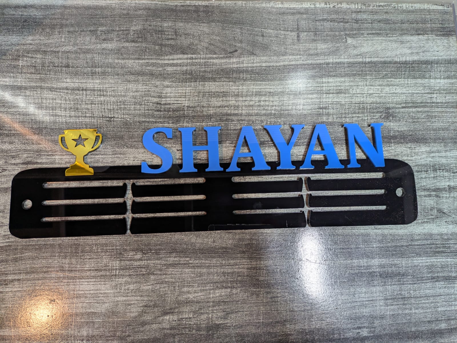 Acrylic medal hanger product photo The Mini Squad