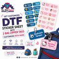 UV DTF Stickers Sheet – Custom Name Stickers | Pakistan